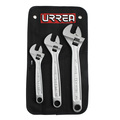 Urrea Adjustable Wrench Chrome-plated set of 3 pieces 795